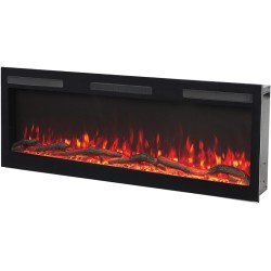 MAJESTIC PRO 107 + Dźwięk, Kominek elektryczny LED ścienny i do zabudowy AFLAMO