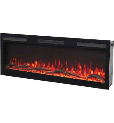 MAJESTIC PRO 107 + Dźwięk, Kominek elektryczny LED ścienny i do zabudowy AFLAMO