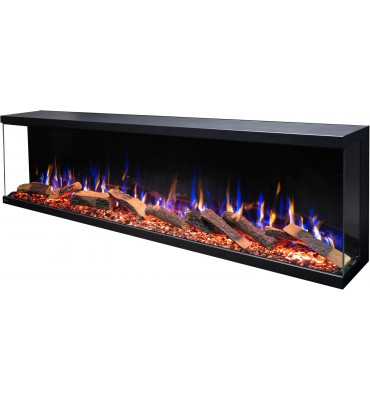 Kominek elektryczny LED ścienny UNIQUE 100 cm BEZ GRZANIA  AFLAMO